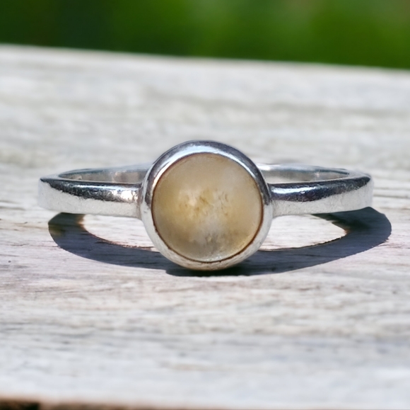 Skys the Limit Jewelry - Sterling rutilated quartz healing for anxiety or phobias ring